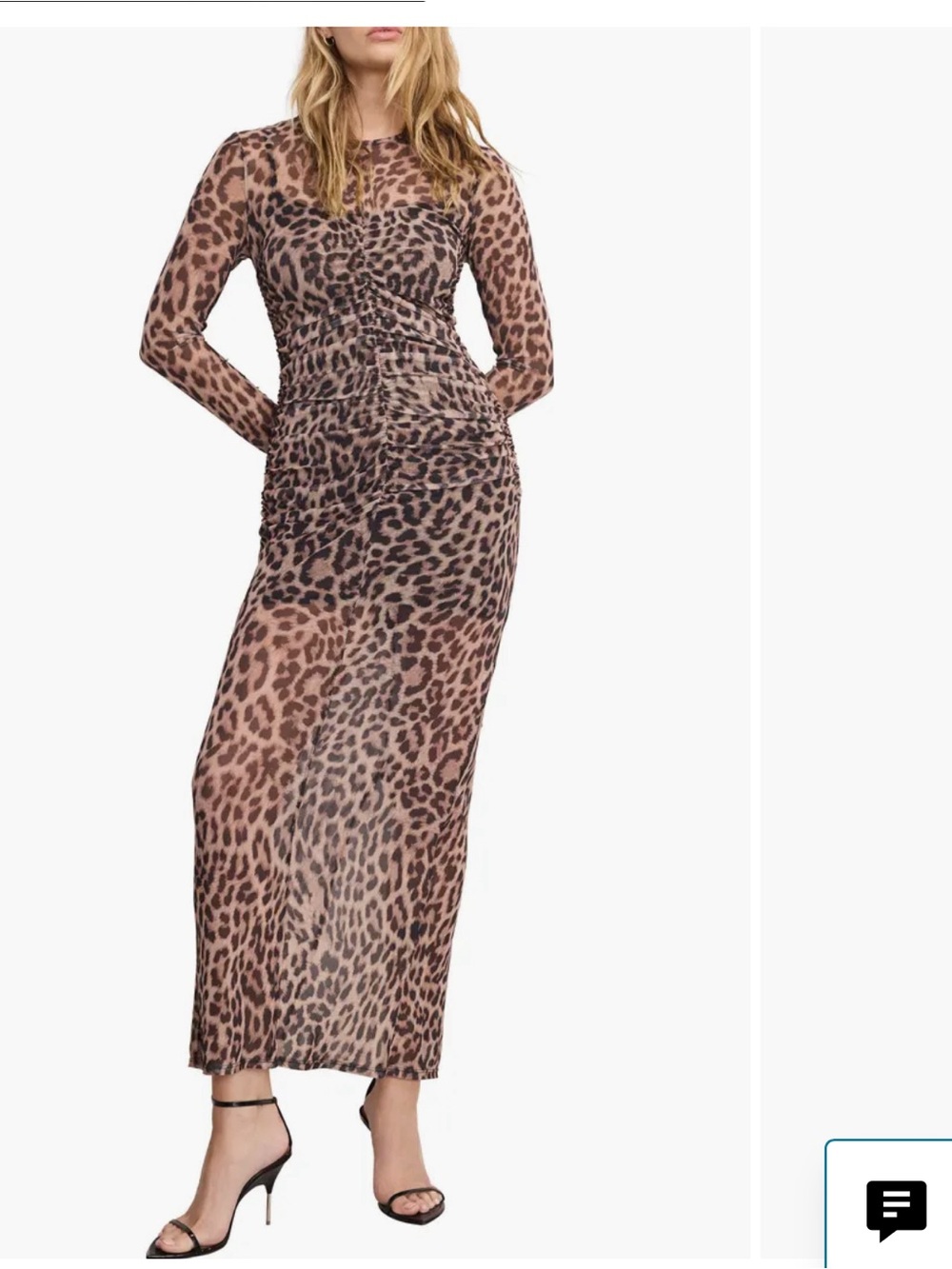 NWT Good American Leopard Print Sheer dress